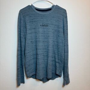 Hollister California Mens Medium Blue Long‎ Sleeve Thermal Knit Shirt
